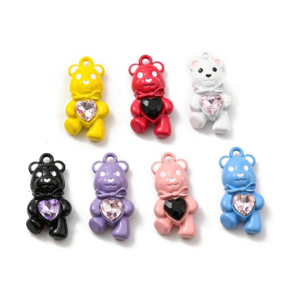 PandaHall Spray Painted Alloy Enamel Pendants, with Glass, Lead Free & Cadmium Free, Bear with Heart Charm, Mixed Color, 25x12x7mm, Hole..., Multicolor
PandaHall Spray Painted Alloy Enamel Pendants, with Glass, Lead Free & Cadmium Free, Bear with Heart Charm, Mixed Color, 25x12x7mm, Hole..., Multicolor