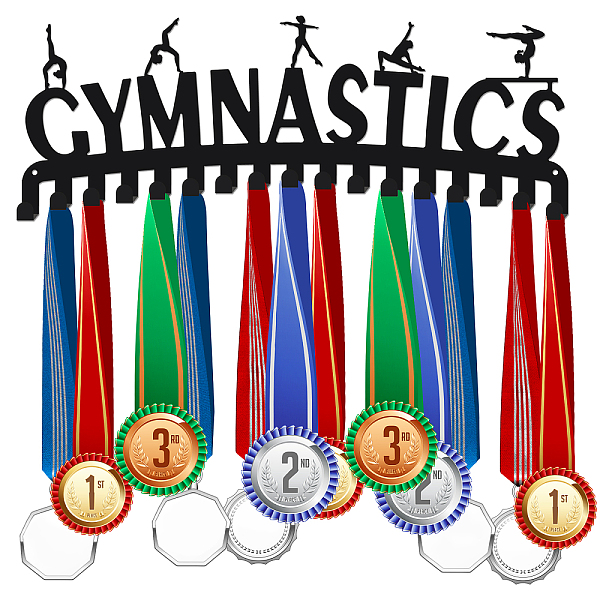 PandaHall Iron Medal Holder Frame, Medals Display Hanger Rack, 17 Hooks, with Screws, Rectangle with Word Gymnastics, Word, 150x400mm Iron...
PandaHall Iron Medal Holder Frame, Medals Display Hanger Rack, 17 Hooks, with Screws, Rectangle with Word Gymnastics, Word, 150x400mm Iron...