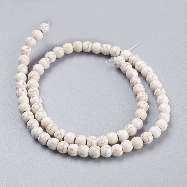 PandaHall Synthetic Magnesite Beads Strands, Round, 6mm, Hole: 0.8mm, about 74~76pcs/strand, 16 inch Magnesite Round White
PandaHall Synthetic Magnesite Beads Strands, Round, 6mm, Hole: 0.8mm, about 74~76pcs/strand, 16 inch Magnesite Round White