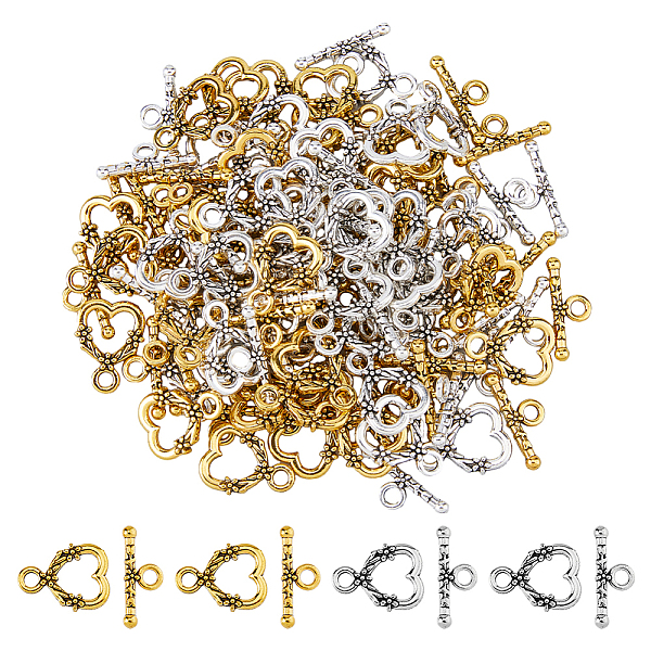 PandaHall DICOSMETIC 60Pcs Toggle Jewelry Clasps 2 Colors Alloy Jewelry Closures Fastener Toggle Clasps Bracelet Closure Clasps Tibetan...
PandaHall DICOSMETIC 60Pcs Toggle Jewelry Clasps 2 Colors Alloy Jewelry Closures Fastener Toggle Clasps Bracelet Closure Clasps Tibetan...