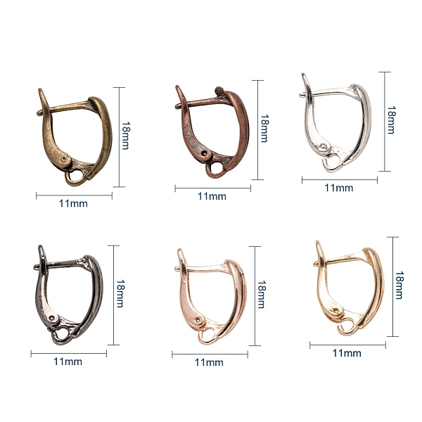 PandaHall Brass Hoop Earring Findings with Latch Back Closure, with Horizontal Loop, Mixed Color, 18x11mm, 6 colors, 6pcs/color, 36pcs/box...
PandaHall Brass Hoop Earring Findings with Latch Back Closure, with Horizontal Loop, Mixed Color, 18x11mm, 6 colors, 6pcs/color, 36pcs/box...