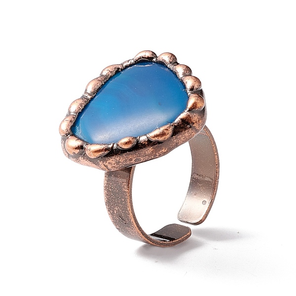 PandaHall Natural Agate Heart Open Cuff Ring, Red Copper Brass Jewelry for Women, Cadmium Free & Lead Free, Royal Blue, US Size 7 3/4...
PandaHall Natural Agate Heart Open Cuff Ring, Red Copper Brass Jewelry for Women, Cadmium Free & Lead Free, Royal Blue, US Size 7 3/4...