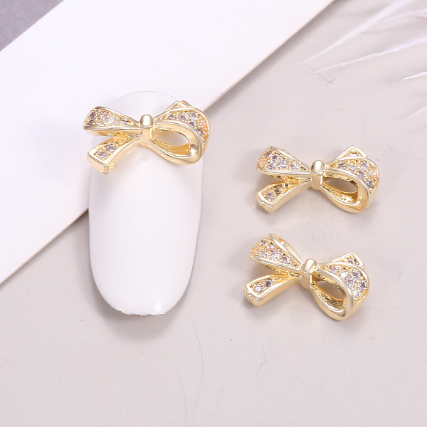 PandaHall Bowknot Brass Micro Pave Clear Cubic Zirconia Cabochons, Nail Art Studs, Nail Art Decoration Accessories, Light Gold, 8.5x13x4mm...
PandaHall Bowknot Brass Micro Pave Clear Cubic Zirconia Cabochons, Nail Art Studs, Nail Art Decoration Accessories, Light Gold, 8.5x13x4mm...