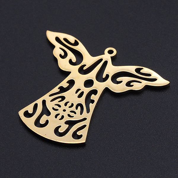 PandaHall 201 Stainless Steel Pendants, Filigree Joiners Findings, Laser Cut, Dress, Golden, 31x34x1mm, Hole: 1.4mm 201 Stainless Steel...
PandaHall 201 Stainless Steel Pendants, Filigree Joiners Findings, Laser Cut, Dress, Golden, 31x34x1mm, Hole: 1.4mm 201 Stainless Steel...