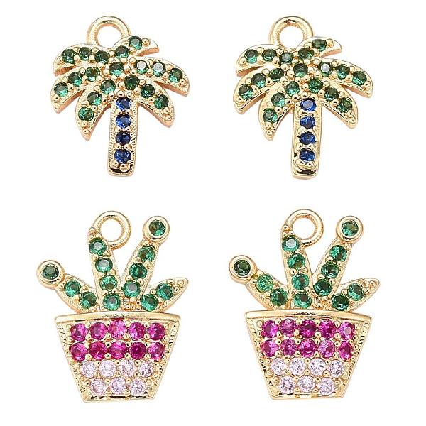 PandaHall 4Pcs 2 Style Brass Micro Pave Cubic Zirconia Charms, Real 18K Gold Plated, Coconut Tree & Pot Culture Shape, Mixed Color, 11x9x2mm..., Multicolor
PandaHall 4Pcs 2 Style Brass Micro Pave Cubic Zirconia Charms, Real 18K Gold Plated, Coconut Tree & Pot Culture Shape, Mixed Color, 11x9x2mm..., Multicolor