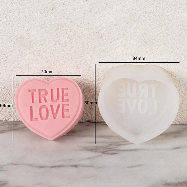 PandaHall DIY Silicone Heart with Word Soap Molds, for Handmade Soap Making, Valentine's Day, White, 84x80x34mm Silicone Heart White
PandaHall DIY Silicone Heart with Word Soap Molds, for Handmade Soap Making, Valentine's Day, White, 84x80x34mm Silicone Heart White