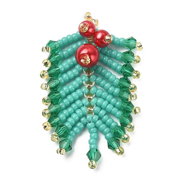 PandaHall MIYUKI Rocailles Beaded Pendents, with Glass Pearl Round Beaded, Leaf Charms, Medium Turquoise, 36~38x25~27x8mm, Hole: 0.7mm Glass...
PandaHall MIYUKI Rocailles Beaded Pendents, with Glass Pearl Round Beaded, Leaf Charms, Medium Turquoise, 36~38x25~27x8mm, Hole: 0.7mm Glass...