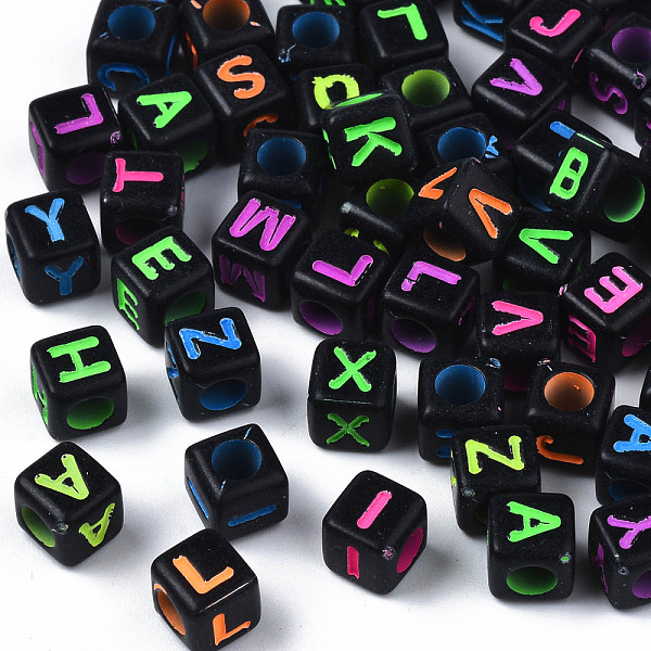PandaHall Craft Style Acrylic Beads, Cube, Random Mixed Letters, 6x6x6mm, Hole: 3mm, about 2995pcs/500g Acrylic Letter Black
PandaHall Craft Style Acrylic Beads, Cube, Random Mixed Letters, 6x6x6mm, Hole: 3mm, about 2995pcs/500g Acrylic Letter Black