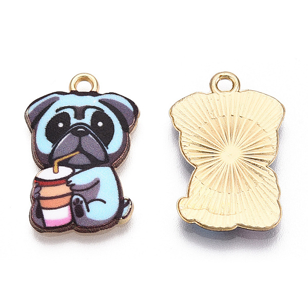 PandaHall Printed Alloy Pendants, Light Gold, Have Drink, Dog Charms, Light Sky Blue, 22.5x15x1.5mm, Hole: 1.6mm Alloy Dog
PandaHall Printed Alloy Pendants, Light Gold, Have Drink, Dog Charms, Light Sky Blue, 22.5x15x1.5mm, Hole: 1.6mm Alloy Dog