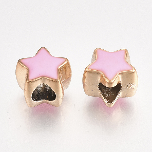 PandaHall UV Plating Acrylic European Beads, with Enamel, Large Hole Beads, Star, Light Gold, Pink, 10.5x11.5x9mm, Hole: 4.5mm Acrylic Star...
PandaHall UV Plating Acrylic European Beads, with Enamel, Large Hole Beads, Star, Light Gold, Pink, 10.5x11.5x9mm, Hole: 4.5mm Acrylic Star...