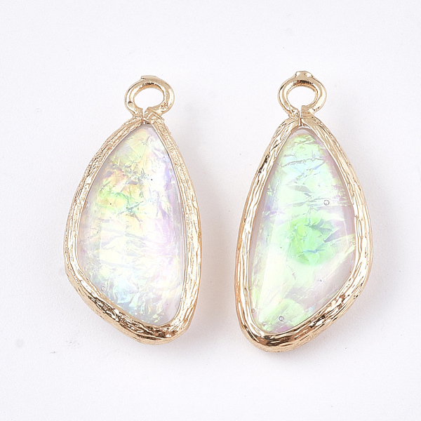 PandaHall Resin Pendants, with Brass Findings, Triangle, Golden, Colorful, 23~24x11~11.5x5~5.5mm, Hole: 2mm Brass+Resin Triangle
PandaHall Resin Pendants, with Brass Findings, Triangle, Golden, Colorful, 23~24x11~11.5x5~5.5mm, Hole: 2mm Brass+Resin Triangle