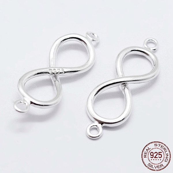 PandaHall 925 Sterling Silver Links, Infinity, with S925 Stamp, Silver, 18.5x6x2mm, Hole: 1mm Sterling Silver Infinity Silver
PandaHall 925 Sterling Silver Links, Infinity, with S925 Stamp, Silver, 18.5x6x2mm, Hole: 1mm Sterling Silver Infinity Silver