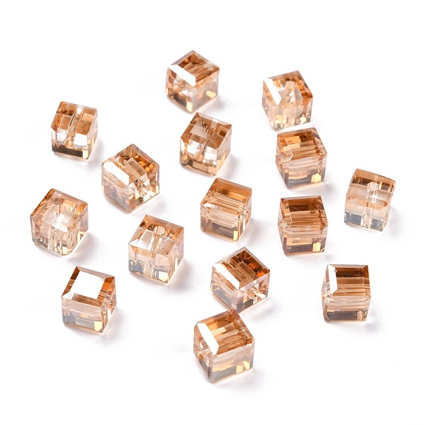 PandaHall Electroplate Transparent Glass Beads, Faceted Cube, Rainbow Plated, Sandy Brown, 6x6x6mm, Hole: 1.8mm Glass Square
PandaHall Electroplate Transparent Glass Beads, Faceted Cube, Rainbow Plated, Sandy Brown, 6x6x6mm, Hole: 1.8mm Glass Square