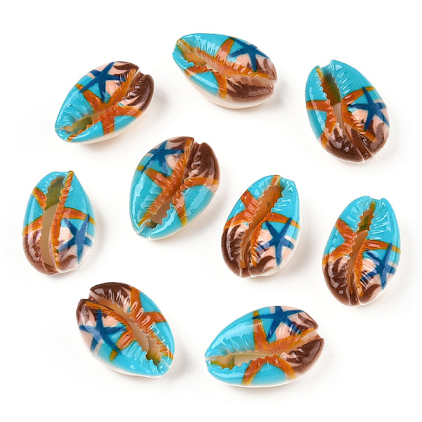 PandaHall Printed Cowrie Shell Beads, No Hole/Undrilled, Starfish/Sea Stars Pattern, Colorful, 17.5~21.5x12~14.5x5.5~7.5mm Cowrie Shell...
PandaHall Printed Cowrie Shell Beads, No Hole/Undrilled, Starfish/Sea Stars Pattern, Colorful, 17.5~21.5x12~14.5x5.5~7.5mm Cowrie Shell...
