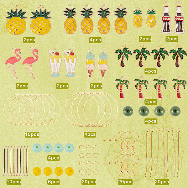 PandaHall SUNNYCLUE 1 Box 10 Pairs Summer Earrings Dangle Making Starter Kit Hawaii Pineapple Coconut Tree Sweet Food Charms Glass Beads for..., Multicolor
PandaHall SUNNYCLUE 1 Box 10 Pairs Summer Earrings Dangle Making Starter Kit Hawaii Pineapple Coconut Tree Sweet Food Charms Glass Beads for..., Multicolor