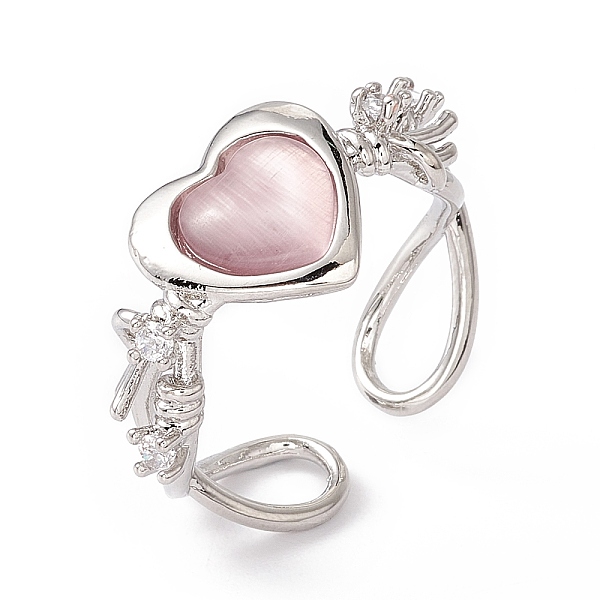 PandaHall Glass Heart with Flower Open Cuff Ring, Platinum Brass Hollow Ring for Women, Pink, US Size 8 1/2(18.5mm) Glass Pink
PandaHall Glass Heart with Flower Open Cuff Ring, Platinum Brass Hollow Ring for Women, Pink, US Size 8 1/2(18.5mm) Glass Pink
