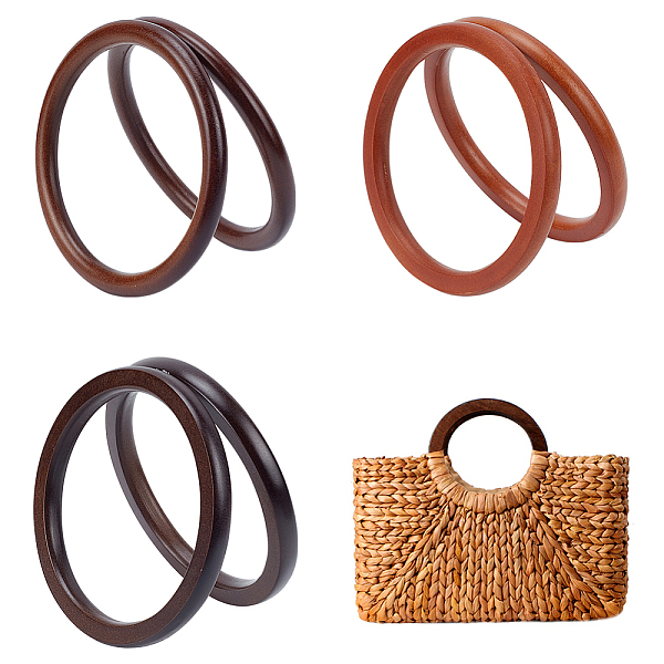 PandaHall WADORN 6Pcs 3 Styles Wooden Round Ring Shaped Bag Handles, Purse Replacement Part, Mixed Color, 140x12~12.5mm, Inner Diameter..., Multicolor
PandaHall WADORN 6Pcs 3 Styles Wooden Round Ring Shaped Bag Handles, Purse Replacement Part, Mixed Color, 140x12~12.5mm, Inner Diameter..., Multicolor