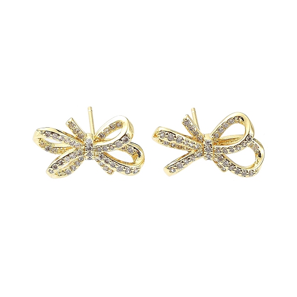 PandaHall Rack Plating Brass Micro Pave Cubic Zirconia Stud Earring, Cadmium Free & Lead Free, Long-Lasting Plated, Bowknot, Real 18K Gold..., Clear
PandaHall Rack Plating Brass Micro Pave Cubic Zirconia Stud Earring, Cadmium Free & Lead Free, Long-Lasting Plated, Bowknot, Real 18K Gold..., Clear