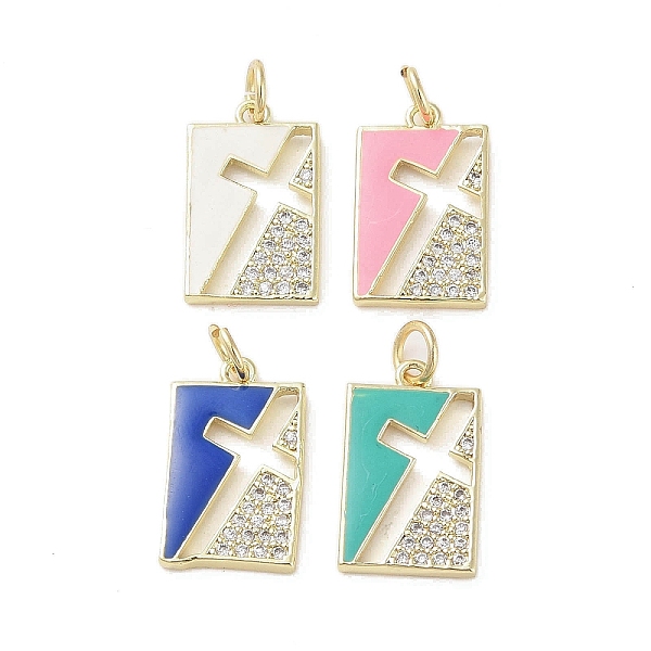 PandaHall Real 18K Gold Plated Brass Micro Pave Cubic Zirconia Pendants, with Glass and Enamel and Jump Ring, Rectangle with Cross, Mixed..., Multicolor
PandaHall Real 18K Gold Plated Brass Micro Pave Cubic Zirconia Pendants, with Glass and Enamel and Jump Ring, Rectangle with Cross, Mixed..., Multicolor