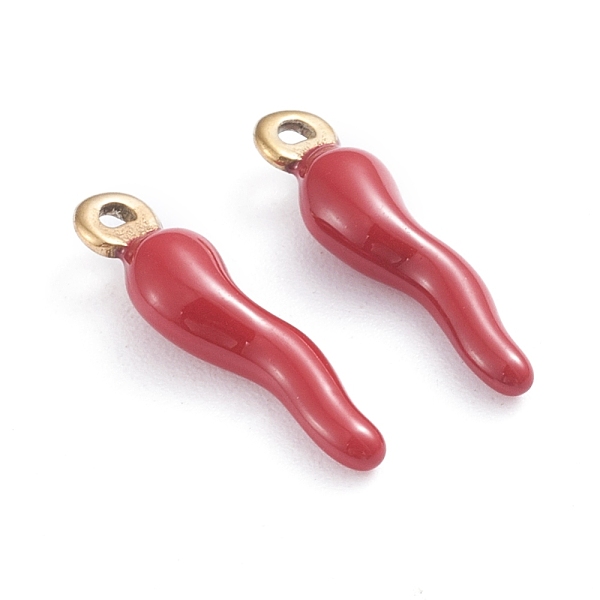 PandaHall Ion Plating(IP) 304 Stainless Steel Pendants, Enamelled Sequins, Horn of Plenty/Italian Horn Cornicello Charms, Golden, Dark Red...
PandaHall Ion Plating(IP) 304 Stainless Steel Pendants, Enamelled Sequins, Horn of Plenty/Italian Horn Cornicello Charms, Golden, Dark Red...