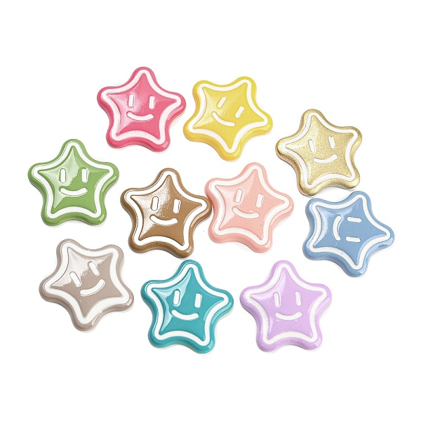 PandaHall Opaque Resin Cabochons, Star with Smiling Face, Mixed Color, 23x23x3.5mm Resin Star Multicolor
PandaHall Opaque Resin Cabochons, Star with Smiling Face, Mixed Color, 23x23x3.5mm Resin Star Multicolor