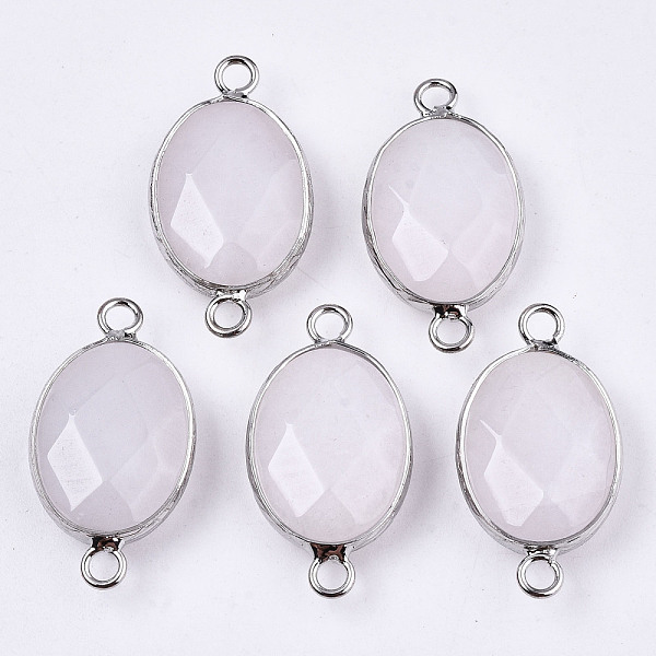 PandaHall Natural White Jade Links/Connectors, Platinum Tone Brass Edge, Faceted Oval, Wheat, 27.5x14~15x6mm, Hole: 2mm White Jade Oval..., Orange
PandaHall Natural White Jade Links/Connectors, Platinum Tone Brass Edge, Faceted Oval, Wheat, 27.5x14~15x6mm, Hole: 2mm White Jade Oval..., Orange