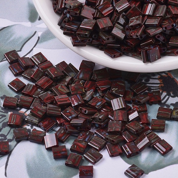 PandaHall MIYUKI TILA Beads, Japanese Seed Beads, 2-Hole, (TL4521) Opaque Red Picasso, 5x5x1.9mm, Hole: 0.8mm, about 118pcs/10g Glass Red
PandaHall MIYUKI TILA Beads, Japanese Seed Beads, 2-Hole, (TL4521) Opaque Red Picasso, 5x5x1.9mm, Hole: 0.8mm, about 118pcs/10g Glass Red
