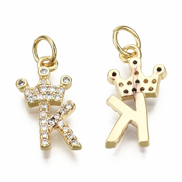 PandaHall Brass Micro Pave Clear Cubic Zirconia Pendants, with Jump Ring, Nickel Free, Letter, Real 16K Gold Plated, Letter.K, 16.5x10x2mm...
PandaHall Brass Micro Pave Clear Cubic Zirconia Pendants, with Jump Ring, Nickel Free, Letter, Real 16K Gold Plated, Letter.K, 16.5x10x2mm...