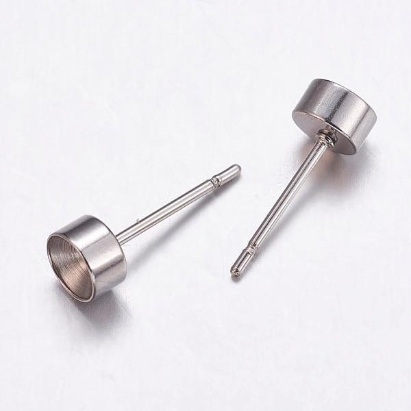 PandaHall 304 Stainless Steel Stud Earring Findings, for Pointed Back Rivoli Rhinestone, Flat Round, Stainless Steel Color, Tray: 4mm, 5x3mm...
PandaHall 304 Stainless Steel Stud Earring Findings, for Pointed Back Rivoli Rhinestone, Flat Round, Stainless Steel Color, Tray: 4mm, 5x3mm...