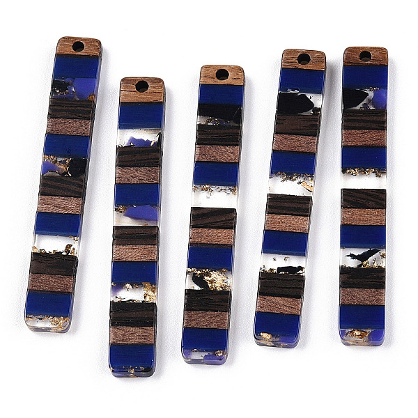 PandaHall Translucent Resin & Walnut Wood Big Pendants, with Gold Foil, Rectangle Charm, Dark Blue, 51.5x7.5x3mm, Hole: 1.8mm Resin+Wood...
PandaHall Translucent Resin & Walnut Wood Big Pendants, with Gold Foil, Rectangle Charm, Dark Blue, 51.5x7.5x3mm, Hole: 1.8mm Resin+Wood...