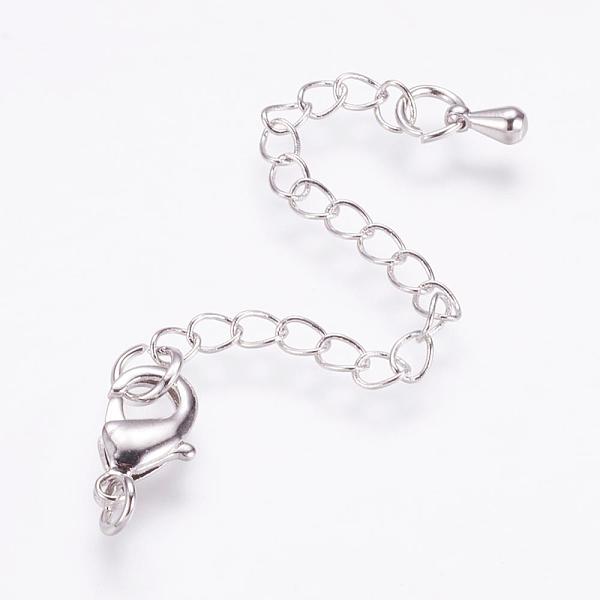 PandaHall Long-Lasting Plated Brass Chain Extender, with Lobster Claw Clasps and Bead Tips, Real Platinum Plated, 12x7x3mm, Hole: 3.5mm...
PandaHall Long-Lasting Plated Brass Chain Extender, with Lobster Claw Clasps and Bead Tips, Real Platinum Plated, 12x7x3mm, Hole: 3.5mm...