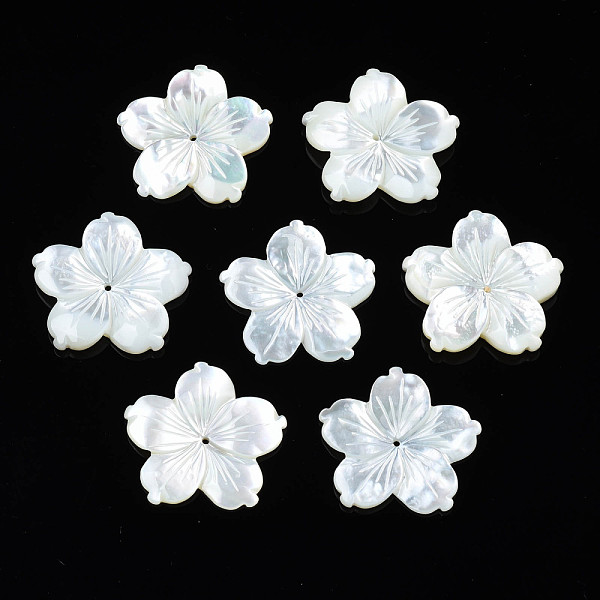 PandaHall Natural White Shell Beads, Flower, 23.5~24x24.5~25x2~5mm, Hole: 1mm White Shell Flower
PandaHall Natural White Shell Beads, Flower, 23.5~24x24.5~25x2~5mm, Hole: 1mm White Shell Flower