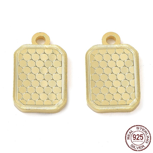 PandaHall 925 Sterling Silver Charms, Rectangle with Polka Dot Charm, Textured, Real 18K Gold Plated, 13x8x1.2mm, Hole: 1.4mm Sterling...
PandaHall 925 Sterling Silver Charms, Rectangle with Polka Dot Charm, Textured, Real 18K Gold Plated, 13x8x1.2mm, Hole: 1.4mm Sterling...