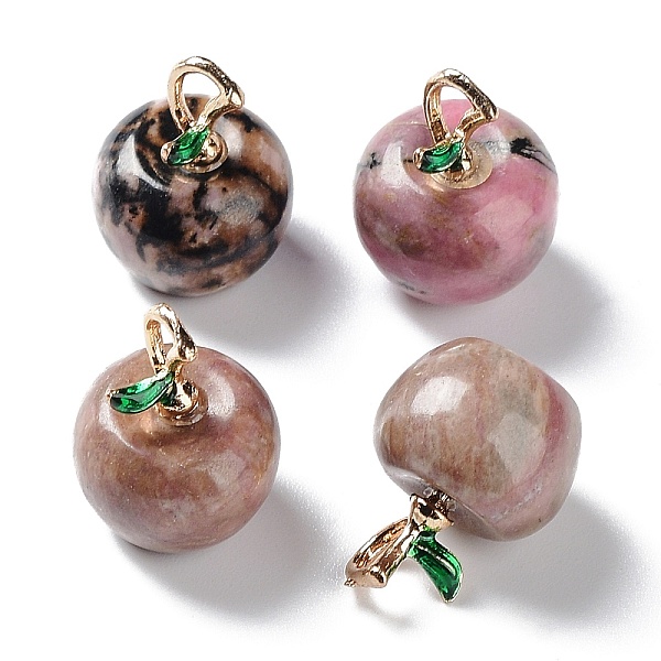 PandaHall Natural Rhodonite Pendants, with Alloy Enamel Loops, Apple, for Teacher's Day, 16x14mm, Hole: 4x2mm Rhodonite Apple
PandaHall Natural Rhodonite Pendants, with Alloy Enamel Loops, Apple, for Teacher's Day, 16x14mm, Hole: 4x2mm Rhodonite Apple