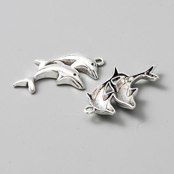 PandaHall Tibetan Style Alloy Pendants, Double Dolphin Charms, Antique Silver, 34x21x4mm, Hole: 1.8mm Alloy Dolphin
PandaHall Tibetan Style Alloy Pendants, Double Dolphin Charms, Antique Silver, 34x21x4mm, Hole: 1.8mm Alloy Dolphin