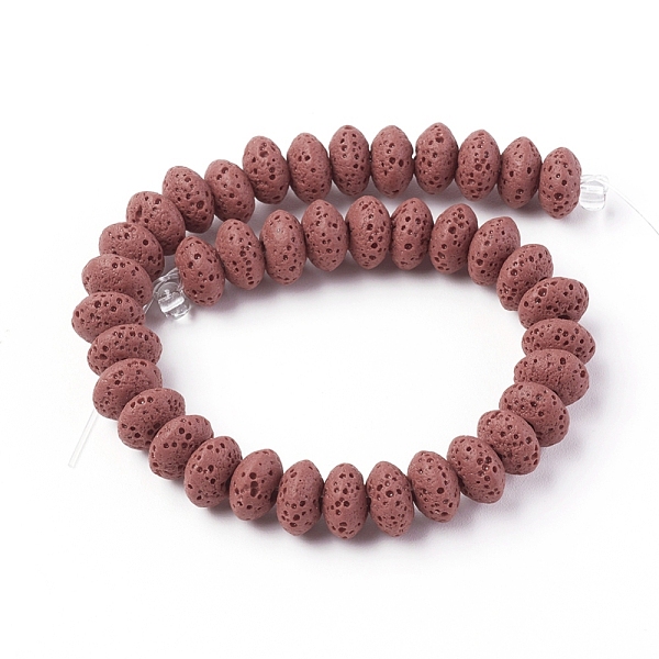 PandaHall Natural Lava Rock Beads Strands, Dyed, Rondelle, Indian Red, 9x5~5.5mm, Hole: 2mm, about 37 pcs/Strand, 7.87 inch(20cm) Lava Rock...
PandaHall Natural Lava Rock Beads Strands, Dyed, Rondelle, Indian Red, 9x5~5.5mm, Hole: 2mm, about 37 pcs/Strand, 7.87 inch(20cm) Lava Rock...