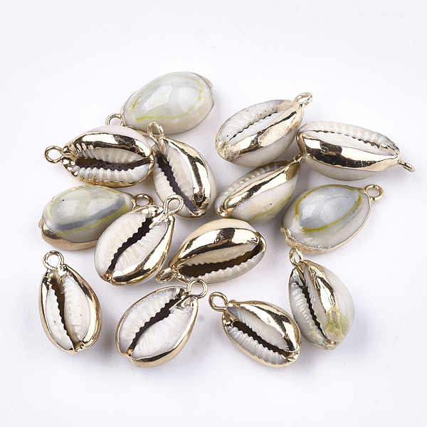 PandaHall Cowrie Shell Pendants, with Brass Findings, Golden, 18~20x11~13x7~8mm, Hole: 1.5mm Cowrie Shell Shell Shape
PandaHall Cowrie Shell Pendants, with Brass Findings, Golden, 18~20x11~13x7~8mm, Hole: 1.5mm Cowrie Shell Shell Shape