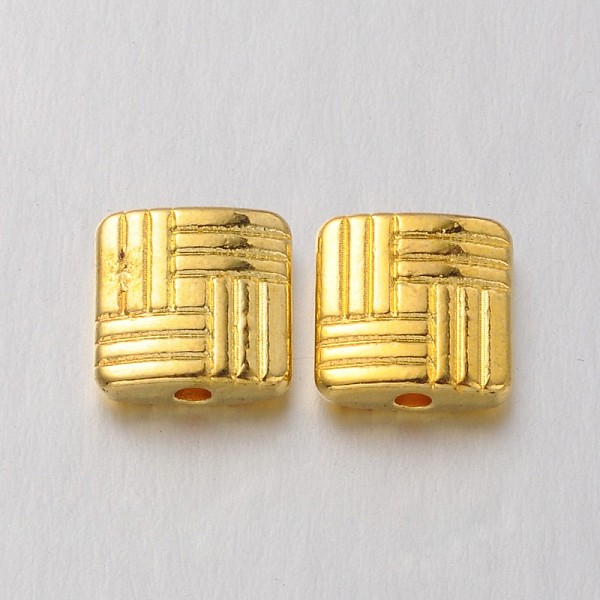 PandaHall Tibetan Style Alloy Square Carved Stripes Beads, Cadmium Free & Nickel Free & Lead Free, Golden, 8x8x3mm, Hole: 1mm, about...
PandaHall Tibetan Style Alloy Square Carved Stripes Beads, Cadmium Free & Nickel Free & Lead Free, Golden, 8x8x3mm, Hole: 1mm, about...