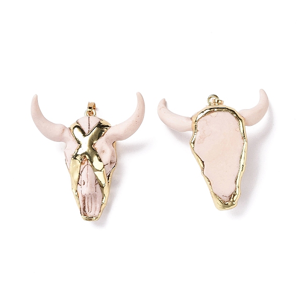 PandaHall Resin Big Pendants, with Brass Findings, Cattle Head, Golden, White, 51~52.5x47~47.5x17.5~21.5mm, Hole: 8x4mm Brass+Resin Cattle...
PandaHall Resin Big Pendants, with Brass Findings, Cattle Head, Golden, White, 51~52.5x47~47.5x17.5~21.5mm, Hole: 8x4mm Brass+Resin Cattle...