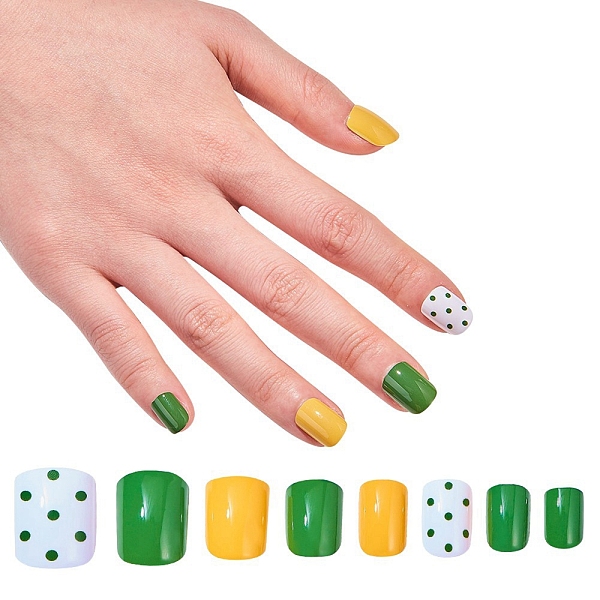 PandaHall Nail Art Sets, with 24pcs Plastic Nail Tips, 24pcs Double Side Jelly Nail Glue , Green, 14.5~23x7~14mm, about 24pcs/set Plastic...
PandaHall Nail Art Sets, with 24pcs Plastic Nail Tips, 24pcs Double Side Jelly Nail Glue , Green, 14.5~23x7~14mm, about 24pcs/set Plastic...