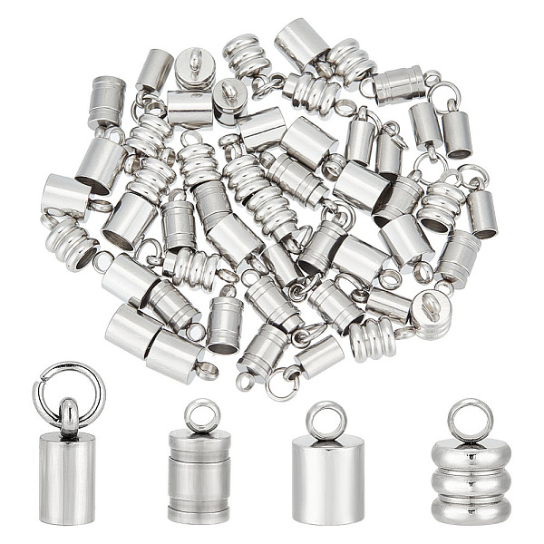 PandaHall Unicraftale 60Pcs 4 Style 201 & 304 Stainless Steel Cord Ends, Column, Stainless Steel Color, 9~10x4~6mm, Hole: 2~3.2mm, Inner...
PandaHall Unicraftale 60Pcs 4 Style 201 & 304 Stainless Steel Cord Ends, Column, Stainless Steel Color, 9~10x4~6mm, Hole: 2~3.2mm, Inner...