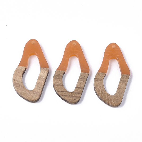 PandaHall Resin & Walnut Wood Pendants, Twisted Oval, Orange, 38x19.5x4mm, Hole: 2mm Resin+Wood Oval Orange
PandaHall Resin & Walnut Wood Pendants, Twisted Oval, Orange, 38x19.5x4mm, Hole: 2mm Resin+Wood Oval Orange