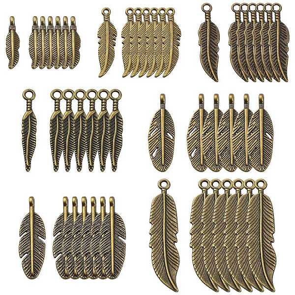 PandaHall 105Pcs 7 Styles Tibetan Style Alloy Pendants, Feather, Cadmium Free & Lead Free, Antique Bronze, 4~45.5x2~11x1~3.5mm, Hole: 1.5mm...
PandaHall 105Pcs 7 Styles Tibetan Style Alloy Pendants, Feather, Cadmium Free & Lead Free, Antique Bronze, 4~45.5x2~11x1~3.5mm, Hole: 1.5mm...