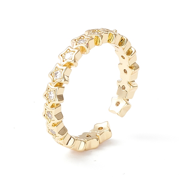 PandaHall Clear Cubic Zirconia Star Cuff Ring, Exquisite Brass Open Ring for Women, Cadmium Free & Lead Free, Real 18K Gold Plated, US Size...
PandaHall Clear Cubic Zirconia Star Cuff Ring, Exquisite Brass Open Ring for Women, Cadmium Free & Lead Free, Real 18K Gold Plated, US Size...