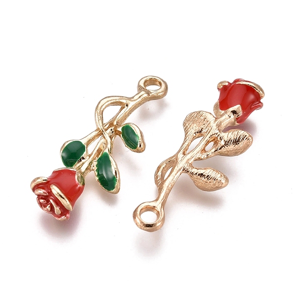PandaHall Alloy Enamel Pendants, for Valentine's Day, Rose Flowers, Golden, Red, 28x10x5mm, Hole: 2mm Alloy+Enamel Flower Red
PandaHall Alloy Enamel Pendants, for Valentine's Day, Rose Flowers, Golden, Red, 28x10x5mm, Hole: 2mm Alloy+Enamel Flower Red