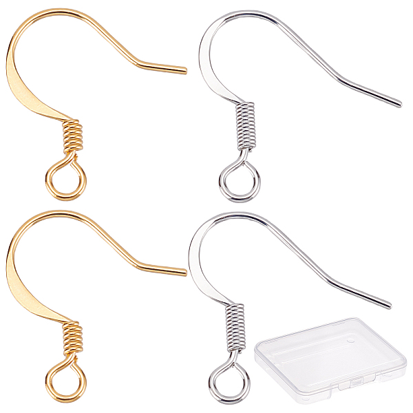 PandaHall CREATCABIN 200Pcs 2 Colors Brass Earring Hooks, with Horizontal Loop, Long-Lasting Plated, Mixed Color, 16.7~17x16x0.7mm, Hole...
PandaHall CREATCABIN 200Pcs 2 Colors Brass Earring Hooks, with Horizontal Loop, Long-Lasting Plated, Mixed Color, 16.7~17x16x0.7mm, Hole...