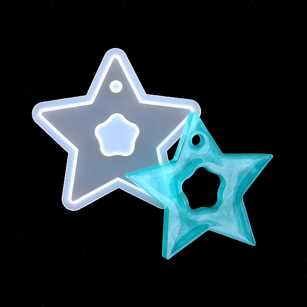 PandaHall Pendant Silicone Molds, Resin Casting Molds, For UV Resin, Epoxy Resin Jewelry Making, Star, White, Inner Size: 57x69x12mm, Hole...
PandaHall Pendant Silicone Molds, Resin Casting Molds, For UV Resin, Epoxy Resin Jewelry Making, Star, White, Inner Size: 57x69x12mm, Hole...