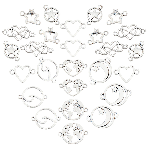 PandaHall SUNNYCLUE 1 Box 96Pcs 8 Styles Antique Silver Connector Charms Tibetan Style Alloy Link Charm Heart Flat Round World Map Star...
PandaHall SUNNYCLUE 1 Box 96Pcs 8 Styles Antique Silver Connector Charms Tibetan Style Alloy Link Charm Heart Flat Round World Map Star...