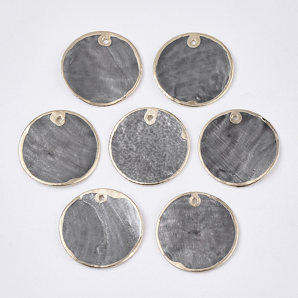 PandaHall Edge Golden Plated Capiz Shell Pendants, Spray Painted, Flat Round, Gray, 25x1~2mm, Hole: 1mm Capiz Shell Flat Round Gray
PandaHall Edge Golden Plated Capiz Shell Pendants, Spray Painted, Flat Round, Gray, 25x1~2mm, Hole: 1mm Capiz Shell Flat Round Gray