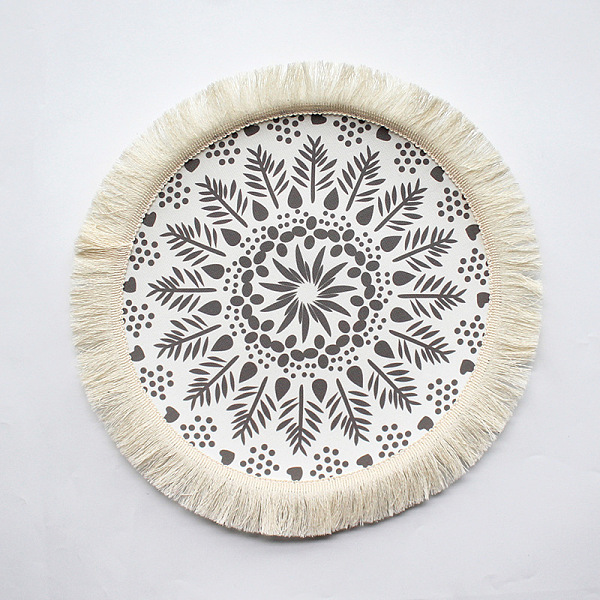 PandaHall Bohemia Polyester Coaster Mats, Tassel Hot Pads, for Cooking Baking, Flat Round with Flower Pattern, Gray, 320mm Polyester Flat...
PandaHall Bohemia Polyester Coaster Mats, Tassel Hot Pads, for Cooking Baking, Flat Round with Flower Pattern, Gray, 320mm Polyester Flat...